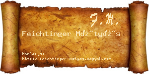 Feichtinger Mátyás névjegykártya